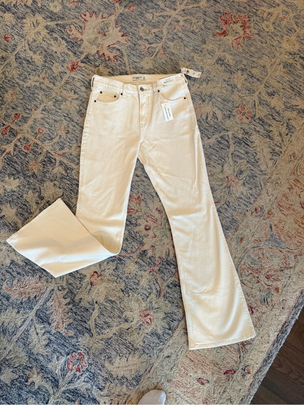 Abercrombie & Fitch + Kathleen Post High Rise Bootcut Jean